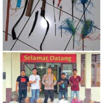 Kapolsek Kabaruan IPDA Andika Amisi Dan Tim Resmob Polsek Berhasil Amankan Belasan Remaja Bawa Panah Wayer 