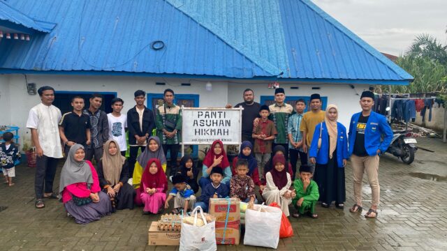 Ima Madina Pekanbaru dan PK PMII Al Azhar Berbagi Bingkisan dan Sembako di Panti Asuhan Hikmah Rumbai