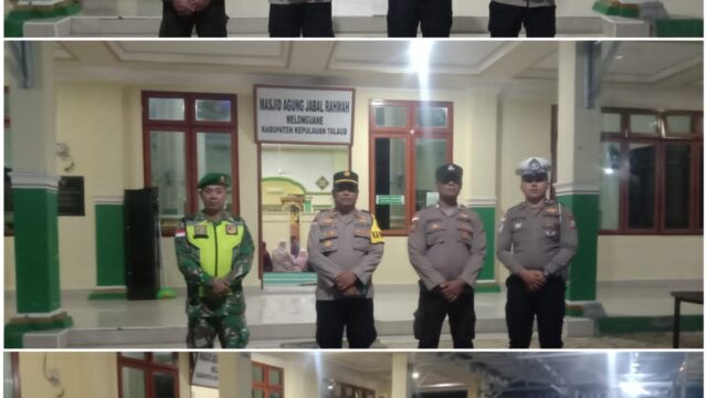 Kapolsek Melonguane IPTU. Kris.S.I. Laruanaung. S, AP. Berikan Rasa Aman Dan Nyaman Bagi Umat Muslim Di Bulan Ramadhan