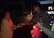 TIM SAHUR ON THE ROAD DITLANTAS POLDA RIAU SAMBANGI MASYARAKAT DI PENGUNGSIAN