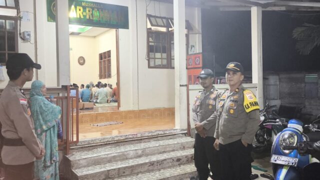 Ciptakan Rasa Aman Dan Nyaman Polsek Beo Patroli Pengamanan Ibadah Sholat Tarawih Bulan Ramadhan
