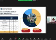 Pembangunan Zona Integritas (ZI) Menuju WBK /WBBM, Lapas Pekanbaru Ikuti Sosialisasi Pedoman Pelaksanaan Evaluasi dan Pemantauan Oleh Itjen Kemenimipas