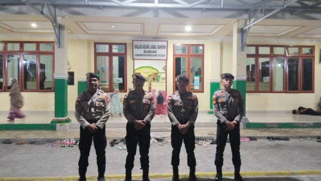 Giat Patroli Sat Samapta Polres Kepulauan Talaud Laksanakan Pengamanan Sholat Tarawih Di Bulan Suci Ramadhan