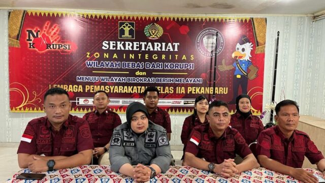 Pembangunan Zona Integritas (ZI) Menuju WBK /WBBM, Lapas Pekanbaru Ikuti Sosialisasi Pedoman Pelaksanaan Evaluasi dan Pemantauan Oleh Itjen Kemenimipas