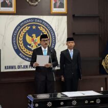 Bawa Semangat Baru Dalam Tingkatkan Kualitas Pembinaan, Kakanwil Ditjenpas Riau Lantik Kasi Binadik Lapas Pekanbaru