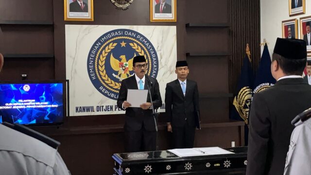 Bawa Semangat Baru Dalam Tingkatkan Kualitas Pembinaan, Kakanwil Ditjenpas Riau Lantik Kasi Binadik Lapas Pekanbaru