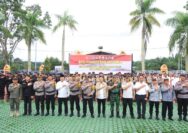Wakapolda Riau Pimpin Apel Pergeseran Pasukan Pengamanan PSU Pilkada Siak 2025 di Mapolres Siak