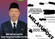 Kacab Disdik Riau Wilayah III "Pungli" Kepsek, 2 Hingga 3 Juta Per Kepsek? 