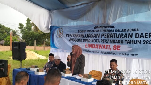 Lindawati SE Gelar Silaturahmi dan Sosialisasi Perda di Kecamatan Rumbai