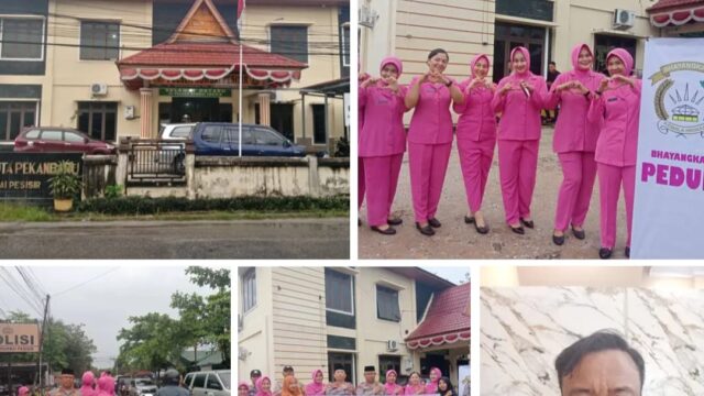 Polsek Rumbai Pesisir bagikan takjil gratis bagi pengendara dan santunan untuk anak yatim