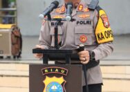 Polres Siak Gelar Apel Siaga di Lapangan Siak Bermadah, Menjelang Rapat Pleno PSU di Kabupaten Siak