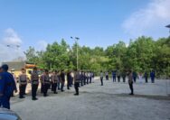 Polres Siak Laksanakan Apel di Pos Pelayanan Pelabuhan Buton dalam Rangka Operasi Ketupat Lancang Kuning Tahun 2025