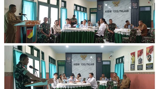 Gerak Cepat Dandim 1312/Tld Letkol INF Sigfriet W. Panaha. S. Sos Pimpin Rapat Koordinasi Program Makan Bergizi Gratis Di Makodim