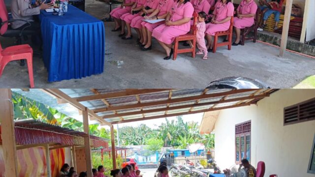 Kapolsek Lirung IPDA E.V. Gagola. SH Berikan Pembinaan Kepada Ibu-ibu Bhayangkari Ranting Lirung Tidak Terlibat Dalam Politik Praktis Dan Bijak Dalam Bermedsos