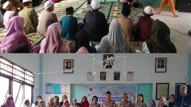 Berkah Ramadhan, Kapolres Kepulauan Talaud Berikan Motivasi dan Bagi Takjil di Madrasah Ibtidaiyah  ( MI ) "Al Hidayah" Melonguane