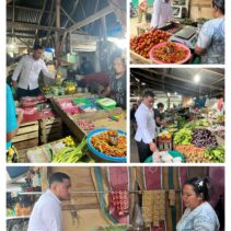 Memastikan Stabilitas Harga Dan Ketersediaan Bahan Pokok, Satuan Reskrim Polres Kepulauan Talaud Lakukan Pemantauan Di Pasar Melonguane