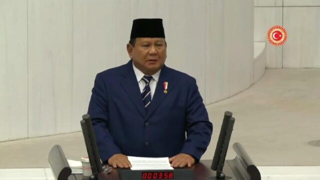 Prabowo Mengaku Grogi Pidato di Depan Parlemen Turki