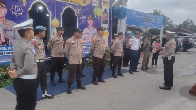 Apel Pagi Personel Pos Pam Exit Tol KM 28 Minas, Operasi Ketupat Lancang Kuning 2025 Hingga Hari Ini Berjalan Lancar!