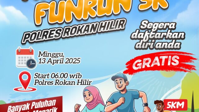 Dalam Upaya Meningkatkan Kesadaran Masyarakat Terhadap Bahaya Kebakaran Hutan Dan Lahan (karhutla), Polres Indragiri Hilir Menggelar Acara Bertajuk KARHUTLA FUN RUN 2025.