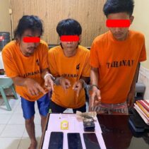 2,09 Gram Shabu, 3,86 Gram Ganja Kering dan 3 Pelaku Berhasil Diamankan Tim Opsnal Polsek Tualang Dalam Penggrebekan Disalah Satu Rumah Pelaku