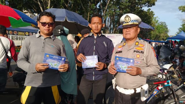 Sukseskan CFD Pekanbaru, Ditlantas Polda Riau Gelar Kampanye Keselamatan Berlalu Lintas