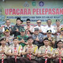 Kapolres Kepulauan Meranti Lepas Puluhan Peserta Jambore Karhutla 2025