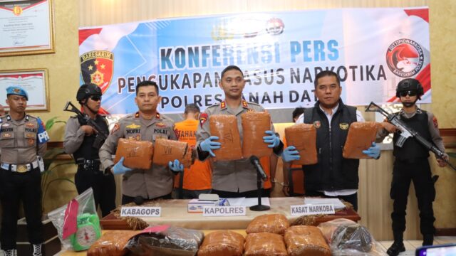 Polres Tanah Datar Ungkap Kasus Penyalahgunaan Narkoba, Amankan 13 Kg Ganja