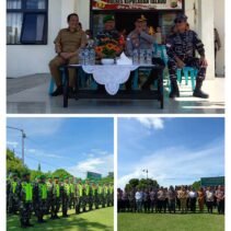 Keamanan Di Perketat Kodim 1312/Tld Turunkan Sebanyak 100 Personil, Ikut Apel Pergeseran Personel Pam PSU Di Kecamatan Essang