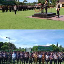 Kapolres Talaud AKBP Arie Sulistyo Nugroho SIK. SH. Siapkan 150 Personel Ikuti Apel Pergeseran Personel Pam PSU Kecamatan Essang