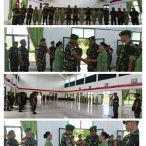 Terima Kenaikan Pangkat 12 Personil Kodim 1312/Talaud Di Aula Makodim