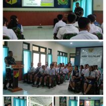 Kodim 1312/Tld Sambut Kunjungan Serta Sosialisasikan Terkait Tugas Pokok TNI-AD Ke Finalis Duta Pelajar SMP N 1 Melonguane 