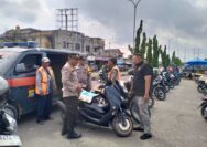 Cegah Gangguan Kamtibmas, Polsek Tualang Patroli di Pasar Tuah Serumpun dan Jalan Bunut