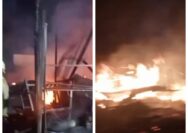 Kebakaran Terjadi Di Jalan Pemuda Pekanbaru Riau, 2 Rumah 1 Warung Habis Terbakar