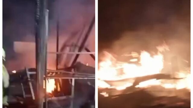 Kebakaran Terjadi Di Jalan Pemuda Pekanbaru Riau, 2 Rumah 1 Warung Habis Terbakar