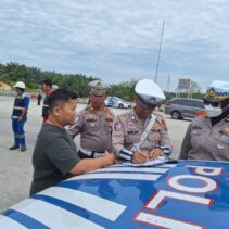 Sebanyak Delapan Kendaraan Ditindak Dalam Operasi Batas Kecepatan di Tol Pekanbaru- Dumai