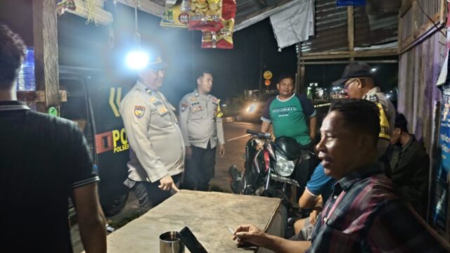 Polsek Tualang Tingkatkan Patroli Malam Demi Kamtibmas Kondusif