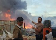 Kolaborasi Warga, Polisi dan Pemerintah Atasi Kebakaran di Kecamatan Singingi