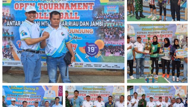 Open Turnamen Volley Ball Sumbar, Riau Jambi, Telah Usai, Ditutup Resmi Oleh Kadis Parpora Sijunjung