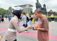 Dirlantas Polda Riau Sosialisasi Kamseltibcarlantas di Car Free Day