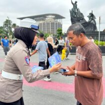 Dirlantas Polda Riau Sosialisasi Kamseltibcarlantas di Car Free Day