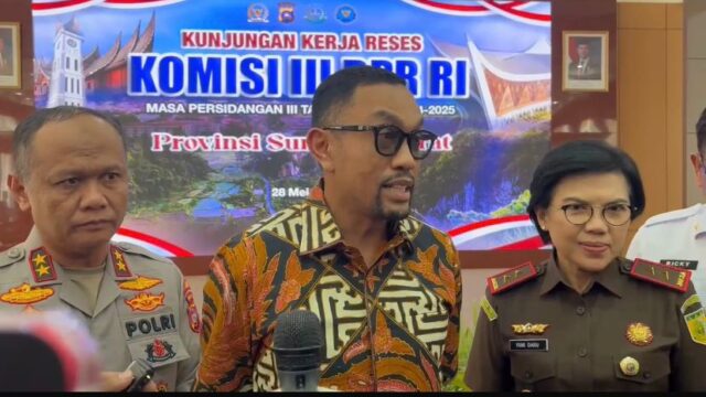 Komisi III DPR RI Laksanakan Kunjungan Kerja Reses di Provinsi Sumbar