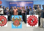 Rapat pengukuhan pengurus Satga Serikat Buruh Lembaga Elektronik Mesin Perisai Pancasila 