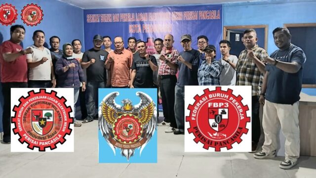Rapat pengukuhan pengurus Satga Serikat Buruh Lembaga Elektronik Mesin Perisai Pancasila 
