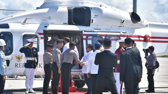 Helikopter AW 189 Polri Melaksanakan Pelayanan Penerbangan Kepresidenan untuk Presiden RI dan Presiden Perancis dengan Sukses