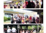 KA. KPLP DAN KASI KAMTIB LAPAS BANGKINANG SOSIALISASIKAN TENTANG LARANGAN MEMBAWA BARANG TERLARANG KE DALAM LAPAS KEPADA PENGUNJUNG