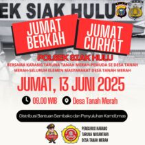 Polsek Siak Hulu dan Karang Taruna Tanah Merah Bersama Elemen Masyarakat Gelar Pembagian Sembako 