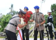 Polda Sumbar Gelar Upacara Tabur Bunga dan Ziarah dalam Rangka Hari Bhayangkara ke-79