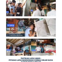 Pastikan Lapas Aman Petugas Lapas Bangkinang Kembali Gelar Razia Kamar Warga Binaan