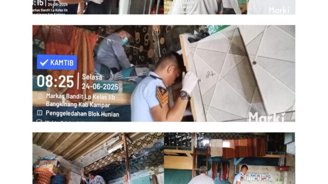 Pastikan Lapas Aman Petugas Lapas Bangkinang Kembali Gelar Razia Kamar Warga Binaan