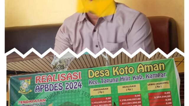 Anggaran Dana Desa 2024 Mencapai 1.7 M " Di Duga" Di Sedot Kades Desa Koto Aman 